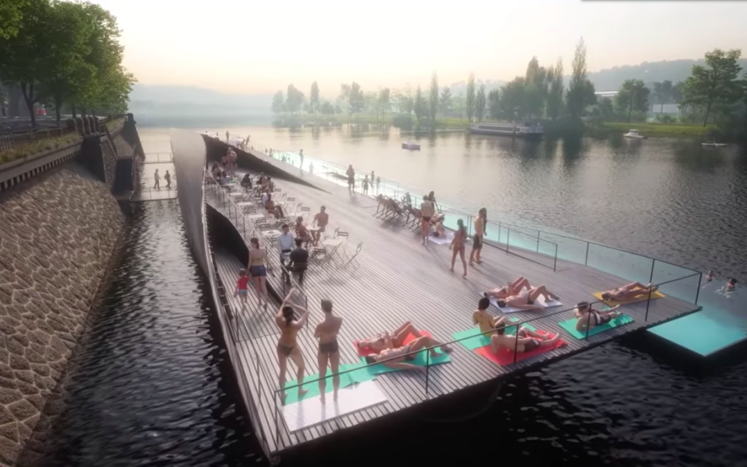Prague is considering to create a floating swimming pool on Vltava river