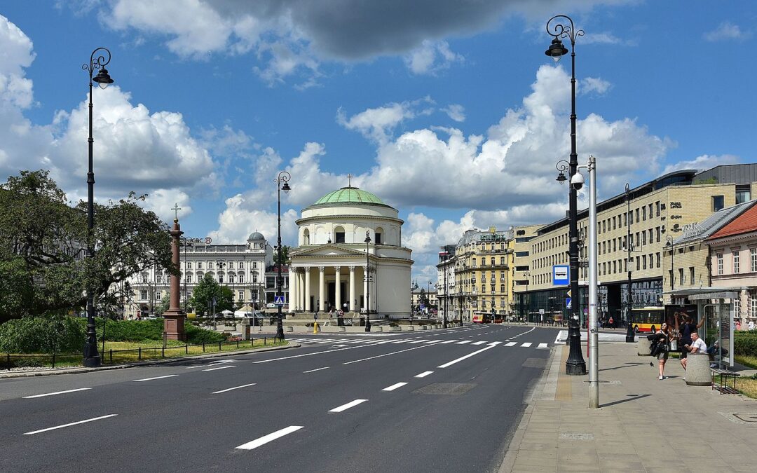 After nearly a century, trees and greenery return to Warsaw’s Three Crosses Square